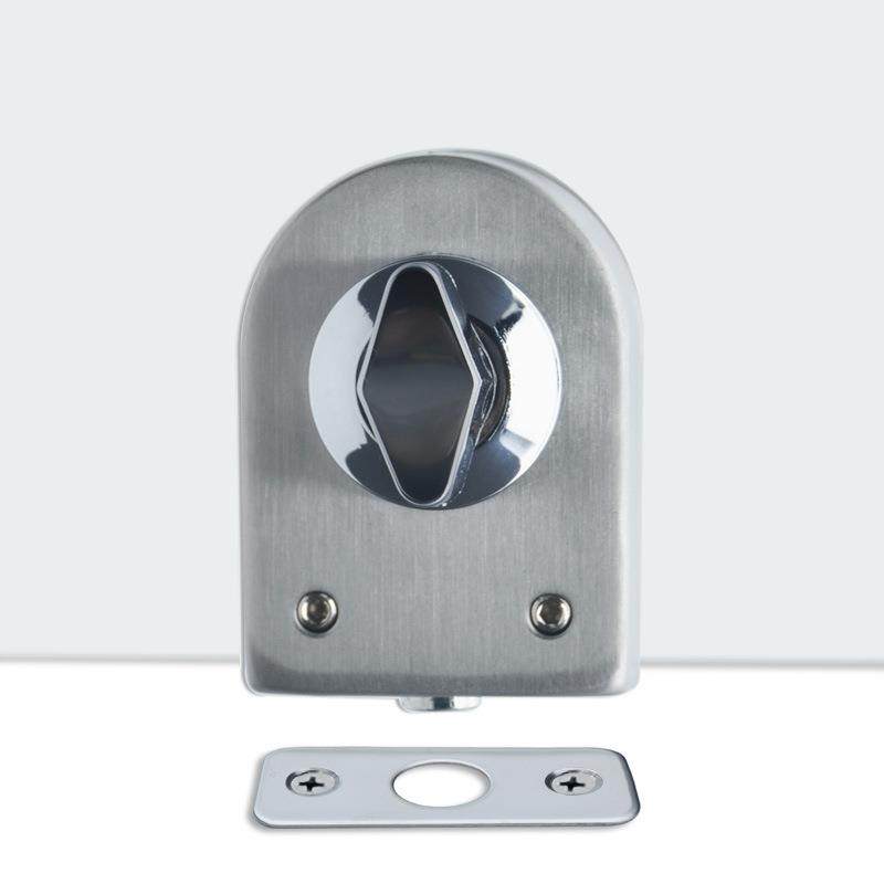 办公室玻璃门地插固定插销双门单门免开孔不锈钢地锁卫生间浴室锁