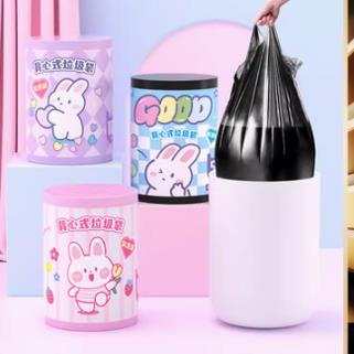 特瑞洁手提式垃圾袋带抽绳家用大号特厚办公室学生收纳专用实惠装