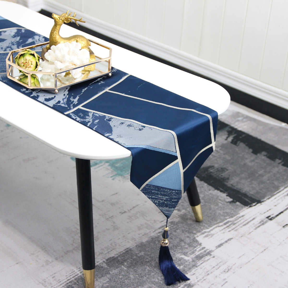 新款桌旗桌布茶几布长柜布餐桌布欧式现代简约款桌旗家用酒店