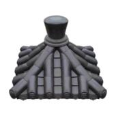 水泥一体围墙柱帽彷古门垛瓦帽24 80柱子墙头瓦帽古建柱子顶帽