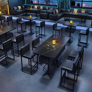 工业风酒馆清吧酒吧桌椅组合酒吧散台桌子高脚凳吧台椅子