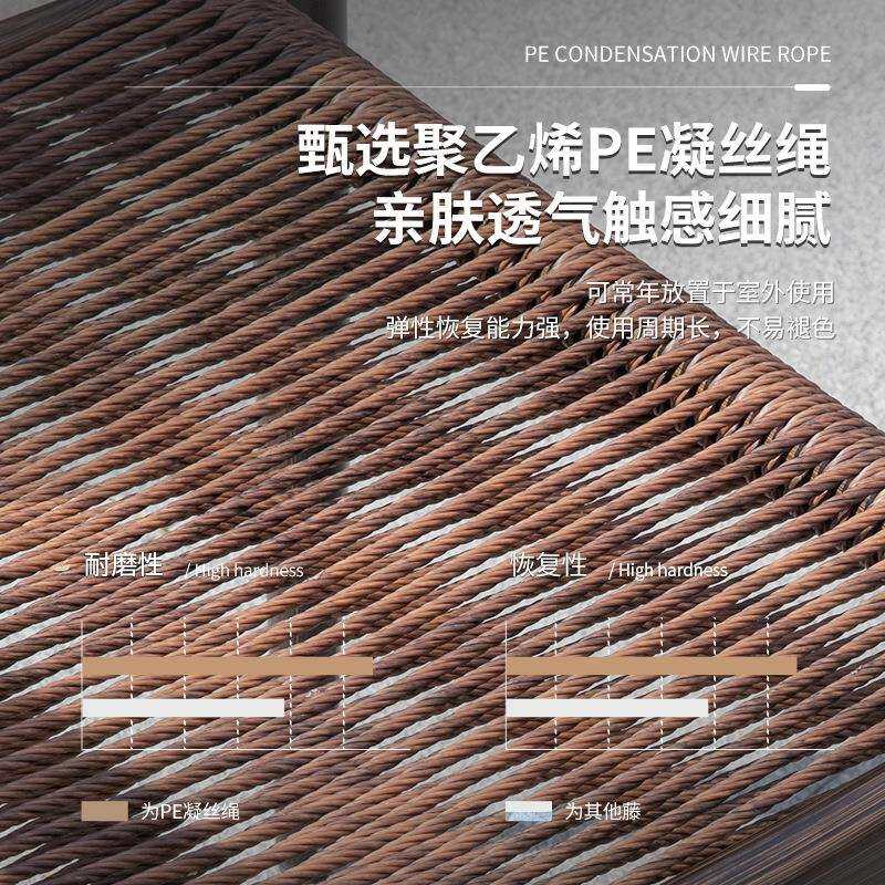 户外庭院桌椅露天休闲别墅防水防晒室外露台凉台庭院藤椅桌子组合
