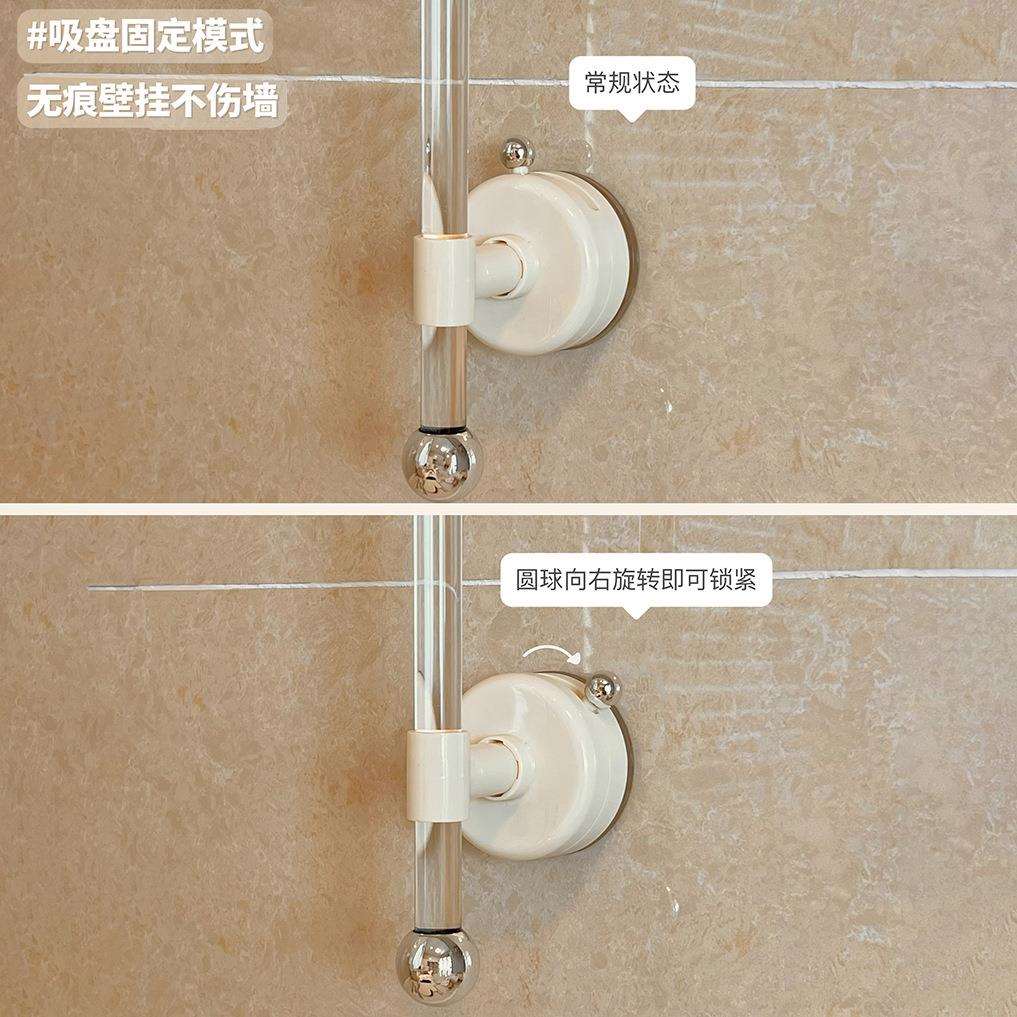吸盘厨房懒人抹布纸巾架免打孔橱柜用纸挂架保鲜膜收纳挂杆卷纸架