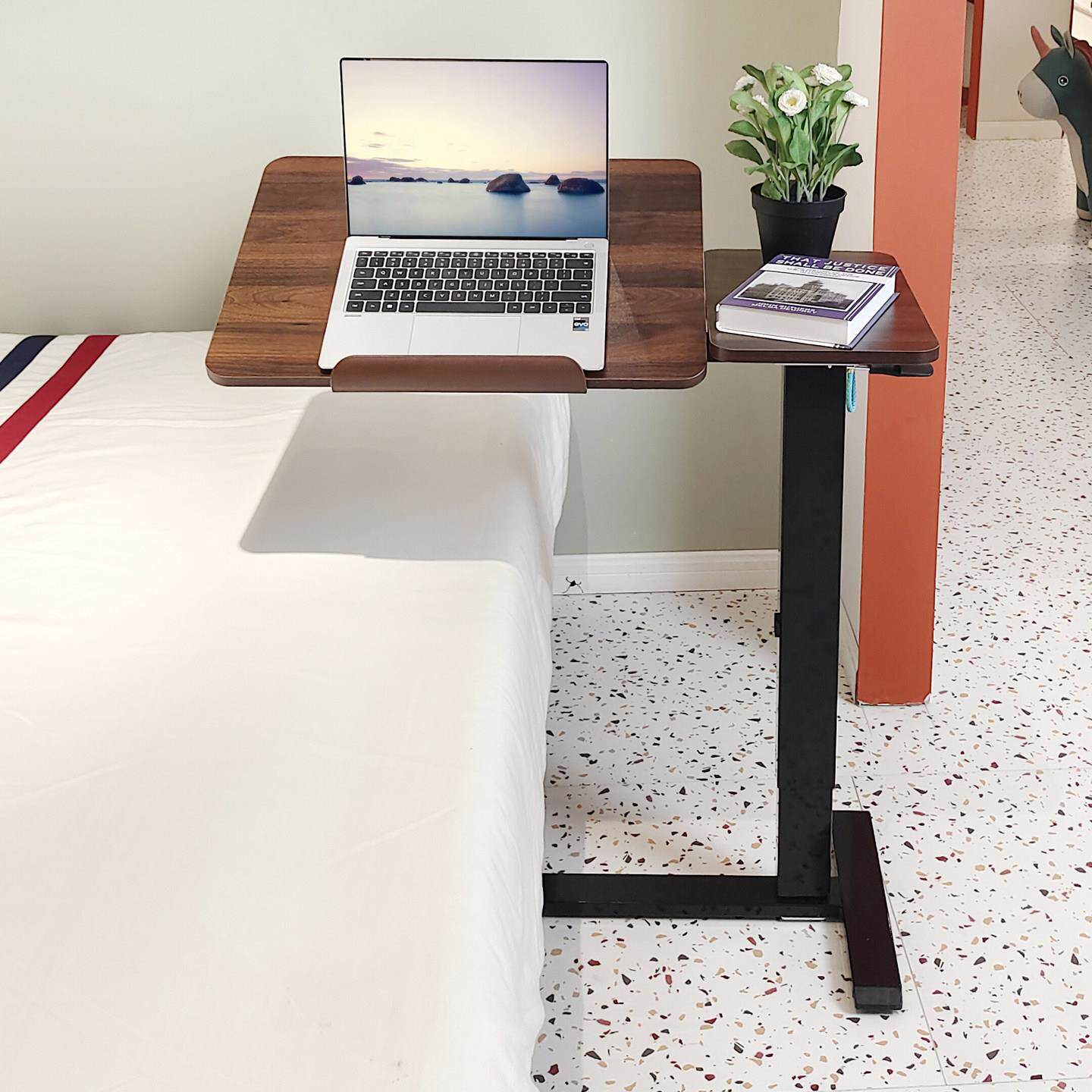 升降折叠电脑桌床边家用床上移动懒人卧室书桌小桌子老人移动餐桌