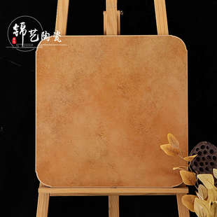 美式复古田园瓷砖500X500 客餐厅阳台圆角防滑地板砖地中海仿古砖