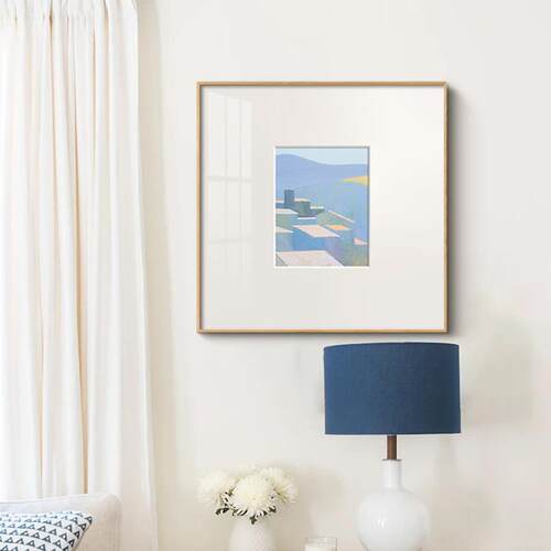 BLUE 极简风景画北欧简约小众艺术客厅装饰画法式餐厅玄关挂画