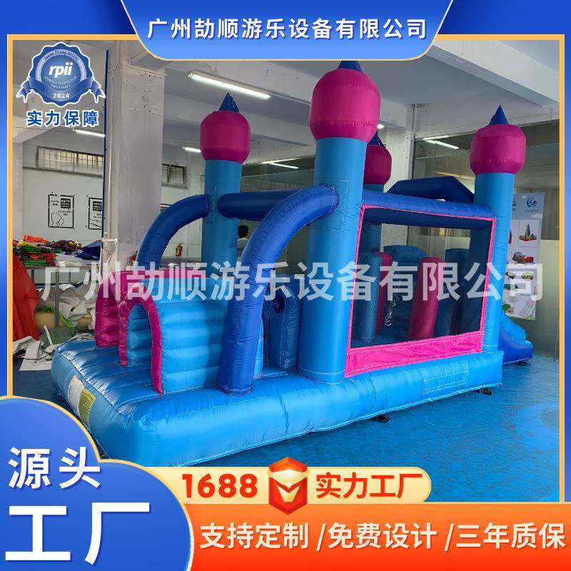 儿童充气蹦床乐园 室外大型充气城堡 广场儿童淘气堡pvc滑梯厂家