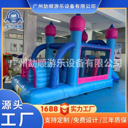 儿童充气蹦床乐园 室外大型充气城堡 广场儿童淘气堡pvc滑梯厂家