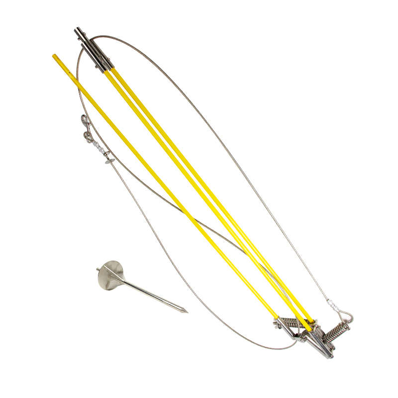 训犬扑咬吊杆 304不锈钢底座钢丝绳玻璃纤维棒结实耐用双排扑咬杆