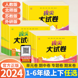 2024春通成学典特训拔尖大试卷语文数学英语一二三四五六年级上下册人教版北师苏教外研一1起点同步练习册亮点给力试卷测试卷全套