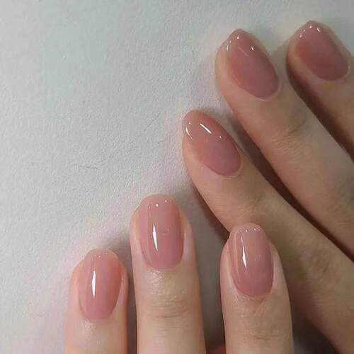 24Pcs Ballerina False Nails with Glue Short Nail Beauty Tool