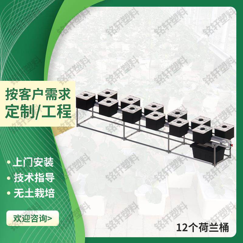 无土栽培设施水培种植荷兰桶温室大棚活水循环育苗蔬菜塑料种植桶