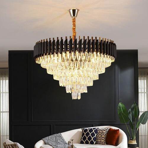 新款现代法式轻奢水晶吊灯高档餐厅灯简约卧室灯大气客厅水晶灯