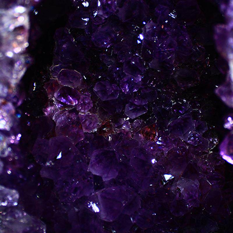 天然紫晶洞对洞摆件乌拉圭聚宝盆 摆件 钱袋子原石摆件