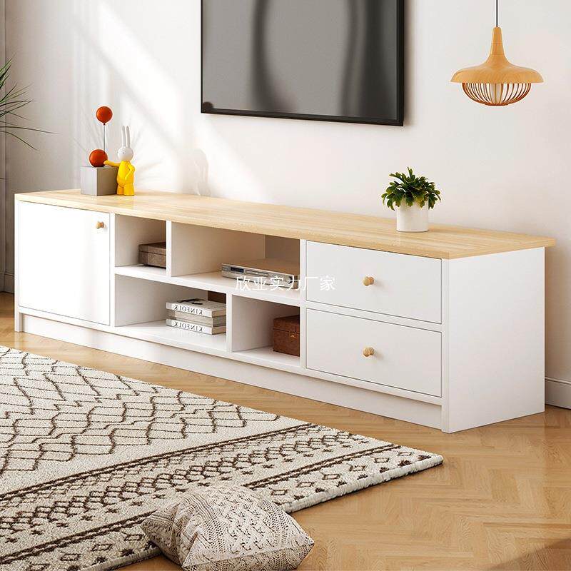 茶几电视柜轻奢现代感客厅落地储物收纳柜一体柜组合家具柜子