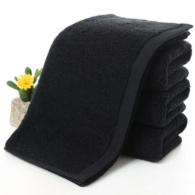 Black Large Bath Towel Cotton Thick Shower Face Towels Home