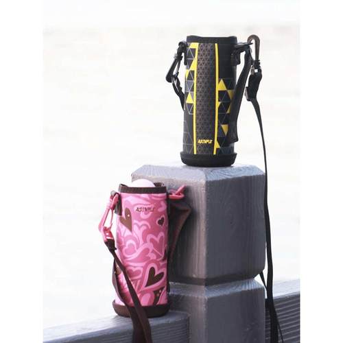 ASIMPLE保温杯套斜挎7cm硬底防撞杯子套600ml防烫隔热牛津水杯袋