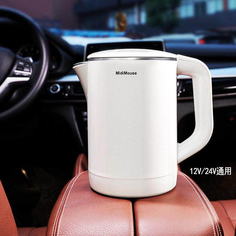 车载烧水壶车用电热壶加热24v大货车热水器12v小汽车饮水机水杯