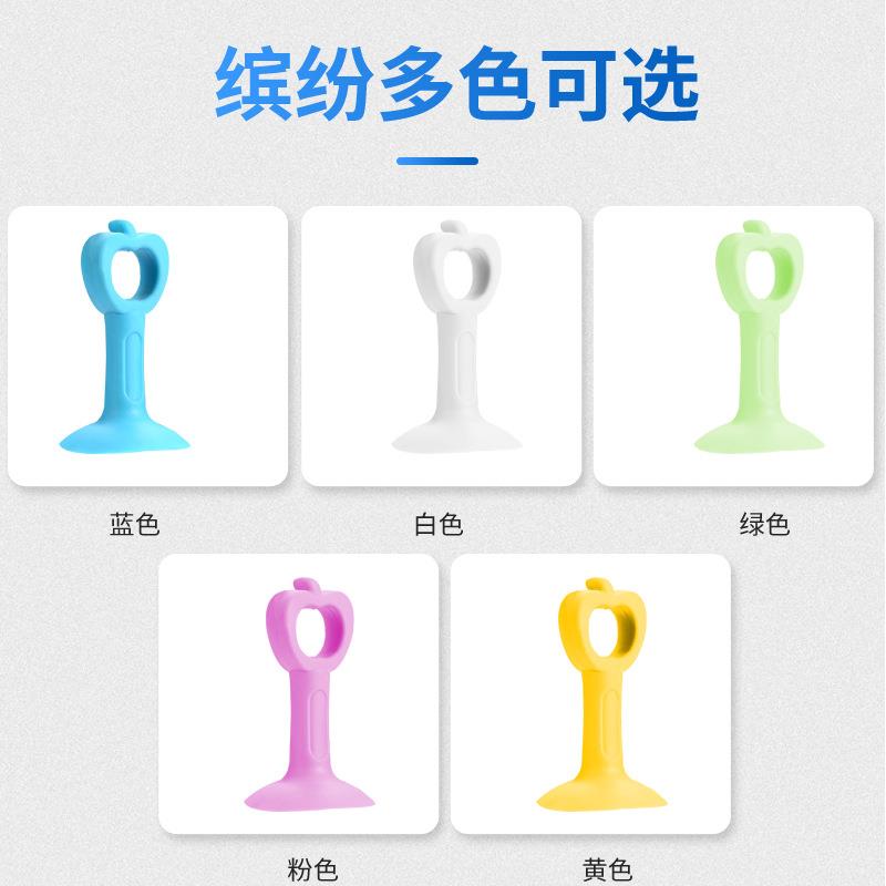 硅胶新款门吸免打孔门把手 橡胶吸盘门碰门挡 防撞卫生间缓冲磁碰