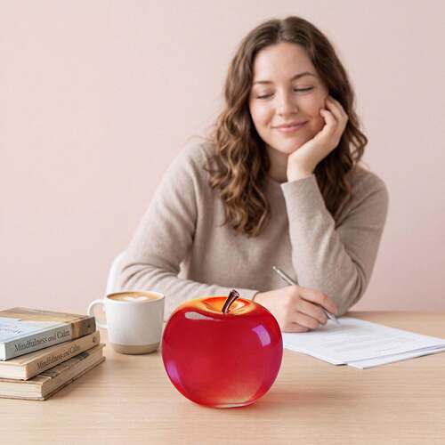 Apple-Shaped Stress Relief Ball - A Realistic and Compact De