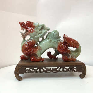 吉祥28程玉石 龙太极摆件厘米工艺品青龙钰玉器生肖本命年岫