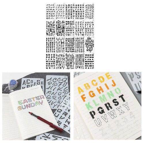 20Pcs Letter Stencil Plastic Stencils Lettering Art