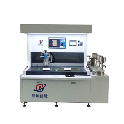 车标贴纸视觉滴塑机 晨灿CC-1200视觉ab点胶机 自动点胶机厂家