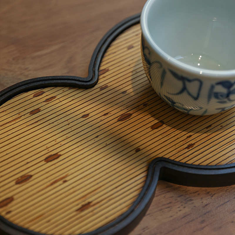 重竹梅妃茶盘复古竹制干泡台壶承禅意养壶底座奉茶盘茶器具展示盘