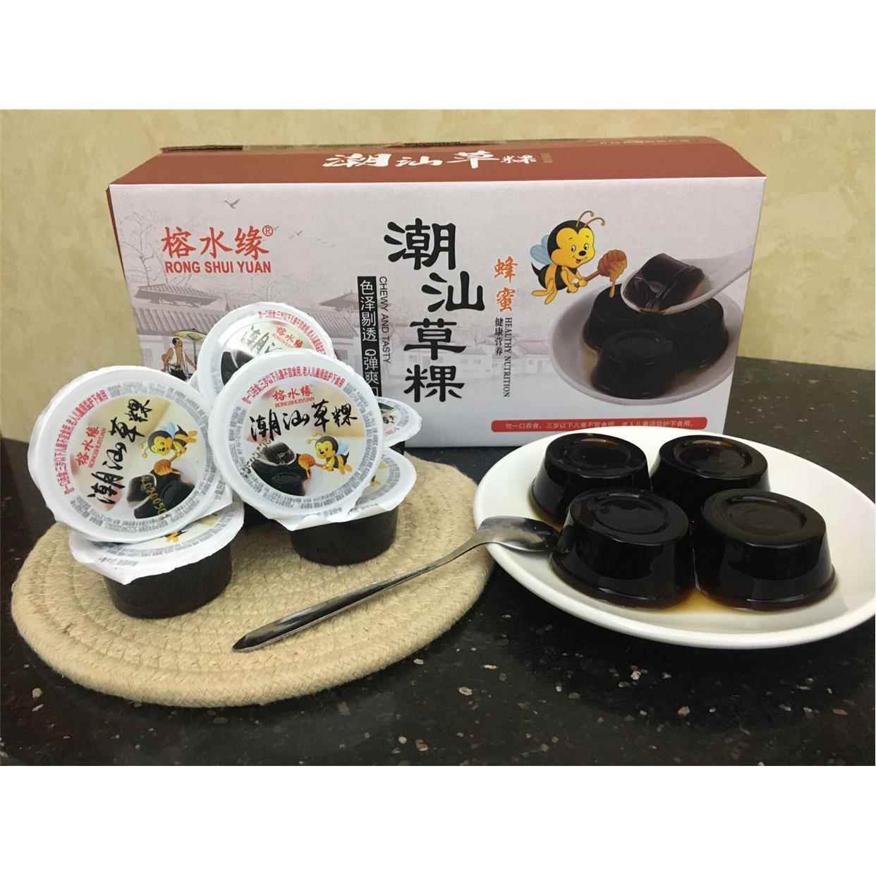 潮汕草粿榕水缘草粿伯蜂蜜味原味5斤礼盒即食烧仙草果冻非龟苓膏