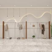 女装 货架胡桃童装 店专用挂衣架 店展示架不锈钢陈列架落地式 服装