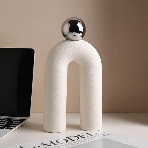 中古风抽象艺术个性小众拱门球摆件软装家居装饰品酒柜摆设