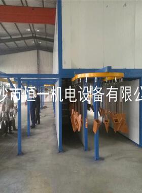 斗齿喷涂设备 锌钢涂装线 喷粉自动流水线 悬挂流水线