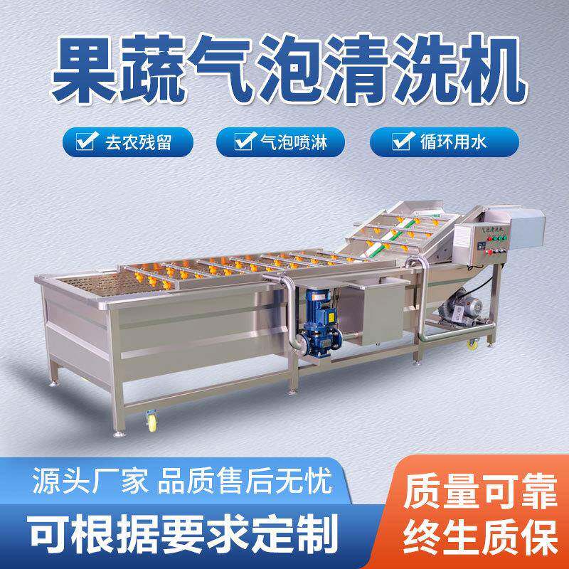 全自动气泡清洗机苹果干成套清洗加工设备柑橘柚子气泡清洗机