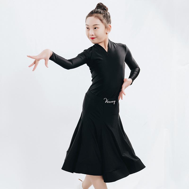 正品薇舞少儿拉丁舞妮规定服比赛服服专业装女童女定制赛服蹈服演