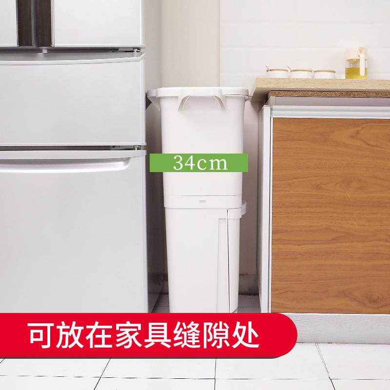 日式分类垃圾桶双层厨房客厅干湿分离大号垃圾桶45L