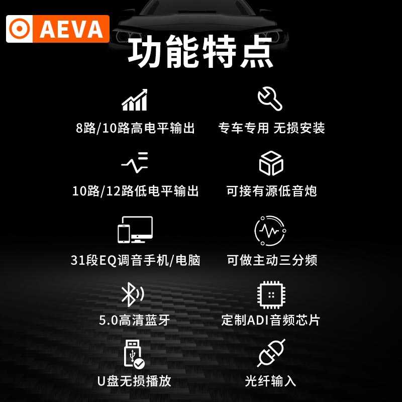 爱耶10 12路车载DSP功放汽车三分频音频处理器无损改装大功率音响