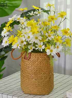 正品芈阳 雏仿真波斯菊格桑花洋甘菊小菊假花摆ins装客厅餐饰桌花