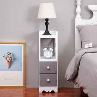 超窄床头柜20cm宽简约卧室迷你实木25/30厘米小型床头柜夹缝斗柜