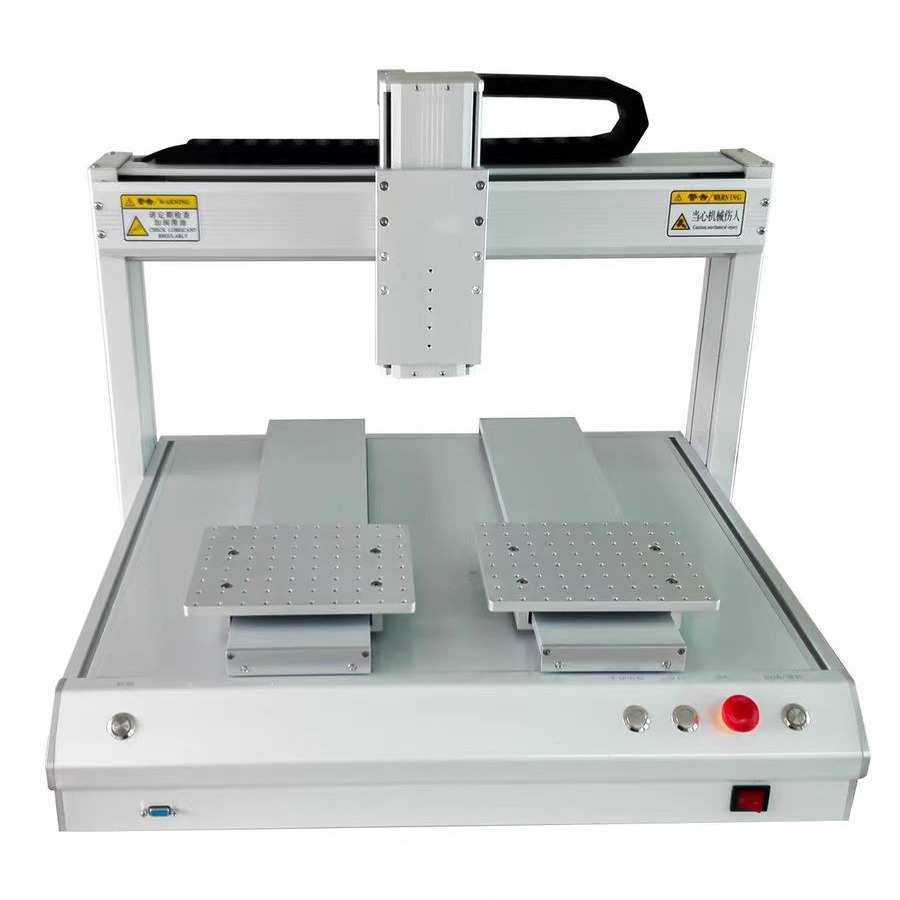 全自动三轴平台点胶机螺丝机焊锡机快干胶黄胶热熔胶双工 位灌胶