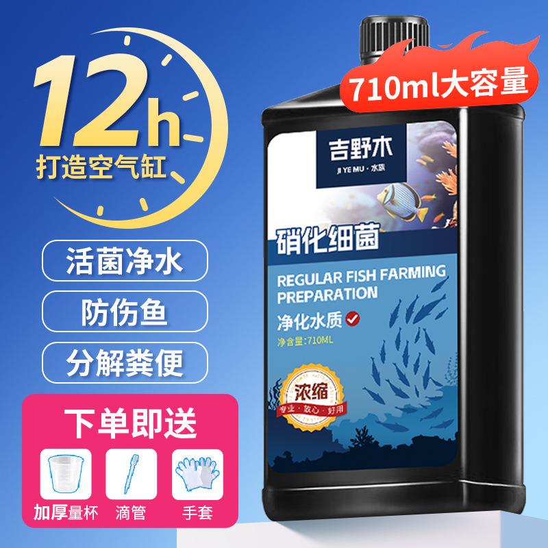 硝化细菌鱼缸用净水剂原液浑浊清澈剂养鱼净化水族养菌消化细菌