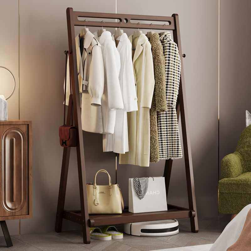 多功能挂衣架落地简易衣帽架房间实木家用晾衣服置物柜衣架子,收纳整理,衣帽架,淘宝优惠券,粉丝福利购,淘宝优惠卷