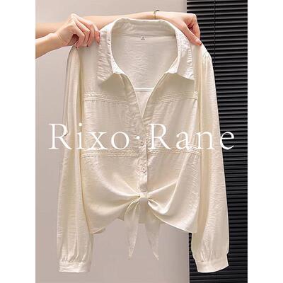 法国Rixo Rane 知性优雅法式假两件拼接衬衫长袖显瘦设计感上衣