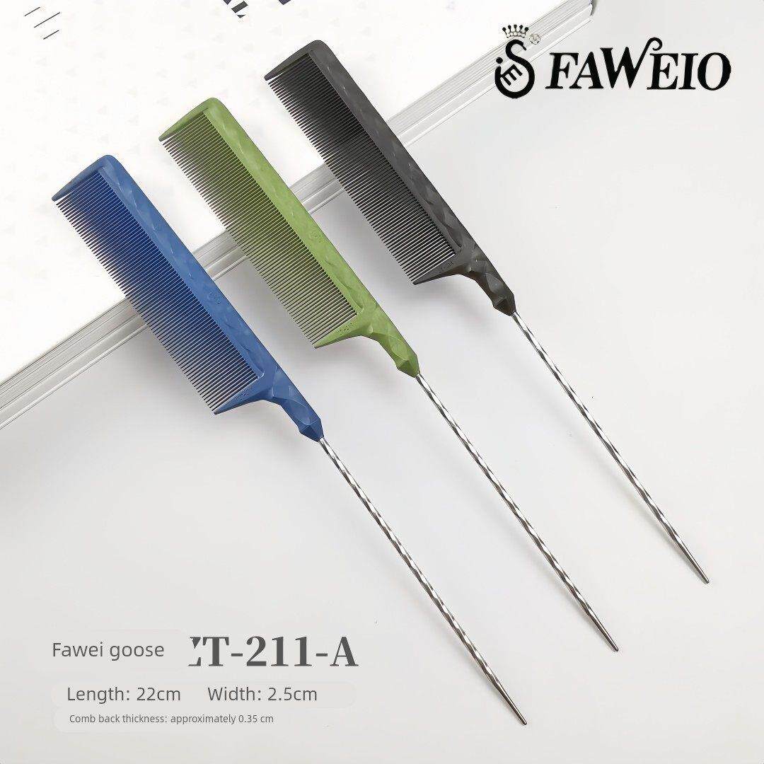 台湾发葳鹅 ZT-211-A美发尖尾梳 钢针梳 密齿美发挑梳耐高温梳子