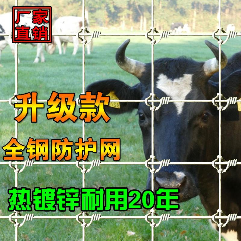 加粗全钢热浸镀锌养殖网钢丝网围栏防护网牛栏网养牛养羊果园围栏