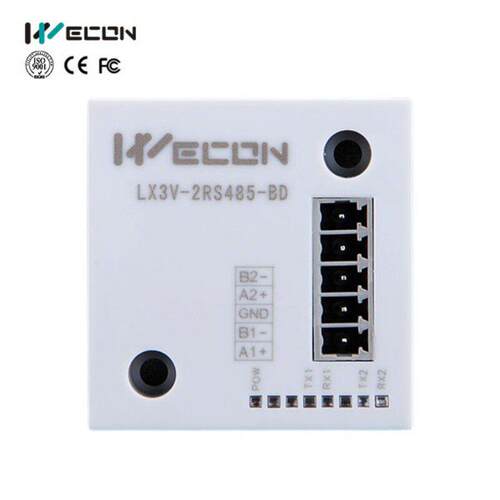 WECON维控PLC LX3V-2RS485-BD板 2ADI2DAI 4ADV 2TC ETH 2PT2DAV