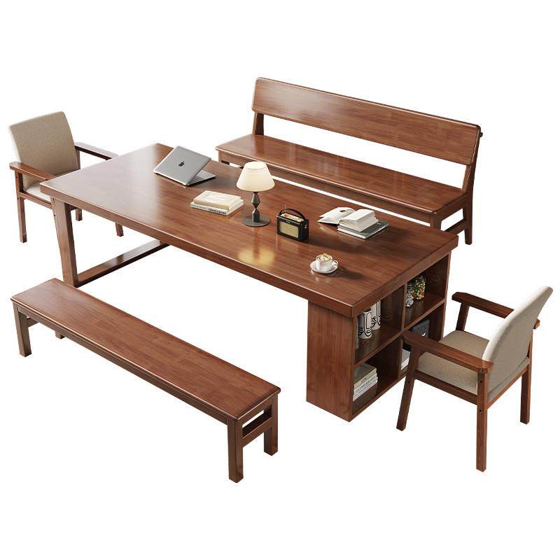 全实木大板书桌写字台家用双人学习桌书房电脑桌多人阅读办公桌,住宅家具,书桌,淘宝优惠券,粉丝福利购,淘宝优惠卷