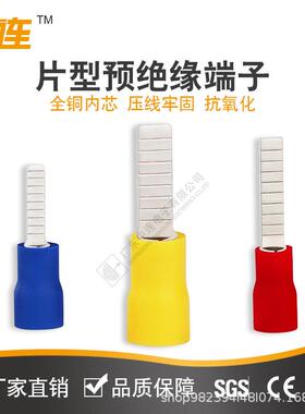 C45压接插插端子欧式线鼻DBV速断路器开SMG关片铜快绝缘冷压针端