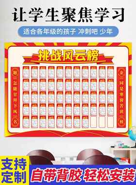 中考高考学生高三目标墙贴班级文化布置教室装饰学习挑战墙光荣榜