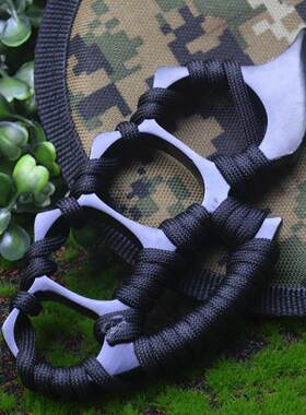多功能指虎带开瓶器四指环救生装备缠绳武术拳环铁四指拳套降魔环
