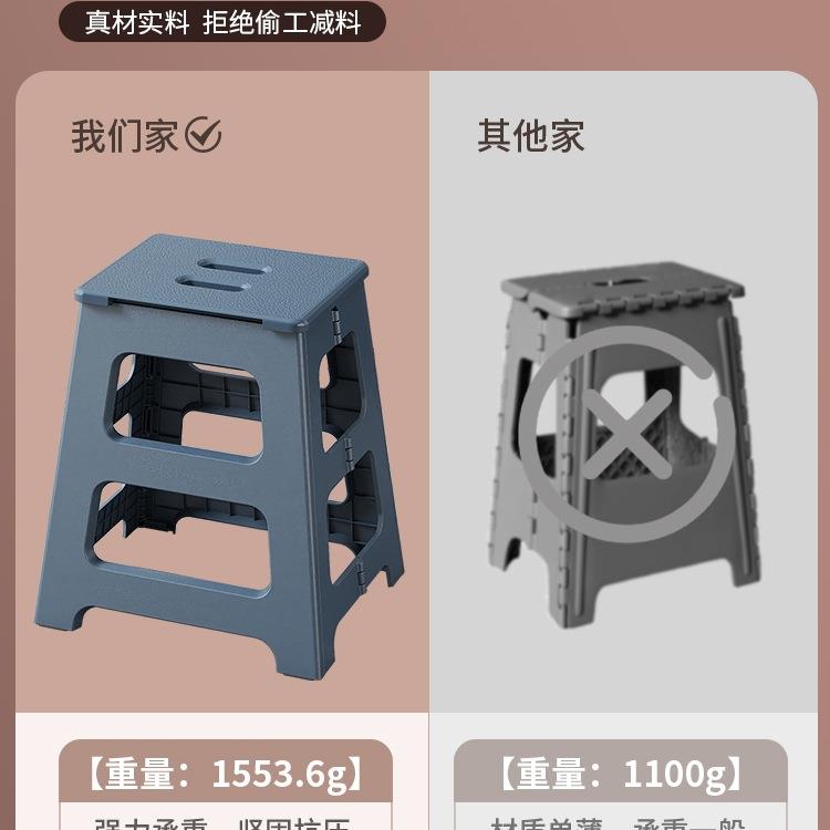 折叠高凳加厚塑料椅子便携式餐椅成人浴室洗澡小凳子结实户外马扎